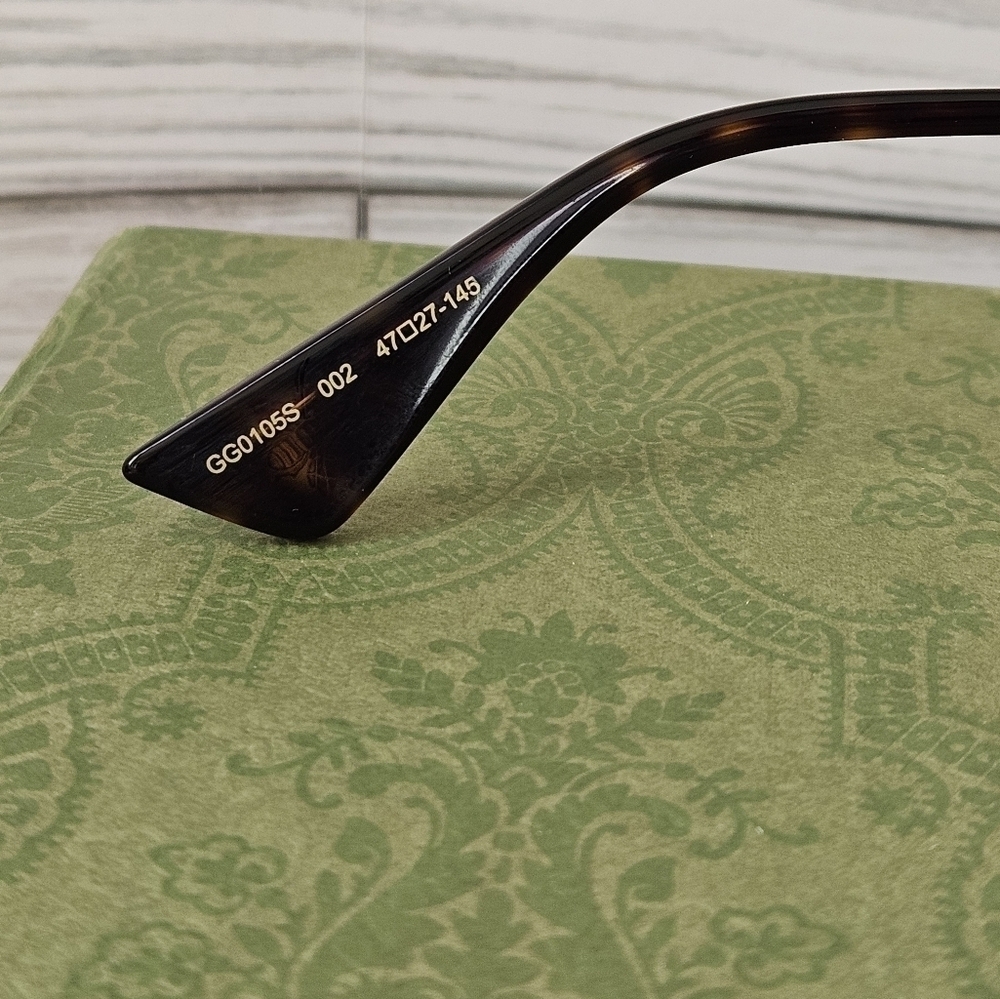 Gucci Aviator GG0105S Aviator Sunglasses in Gold and Brown Gradient NWT - Picture 7 of 12